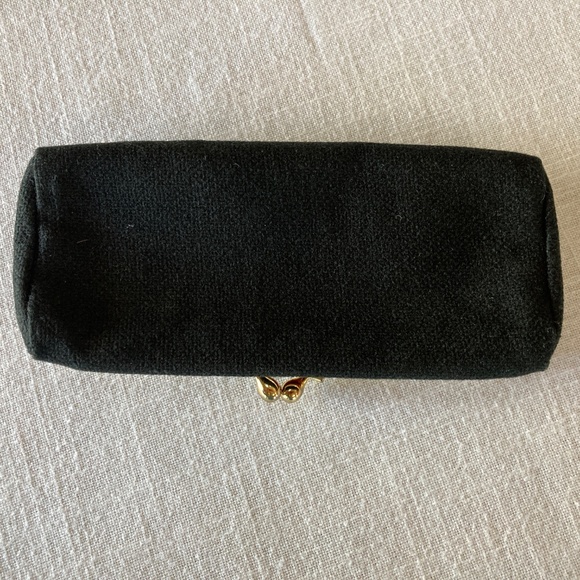 Vintage Petit Point Tapestry Clutch Purse 1950s Made in Japan Floral Evening Bag - Picture 7 of 8